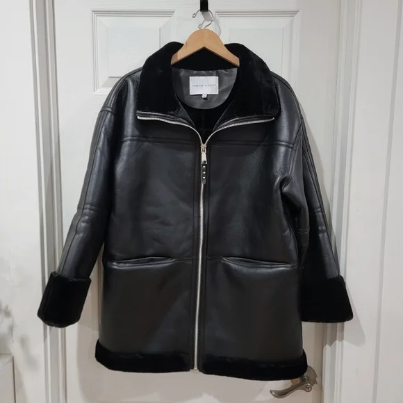 Rebecca Minkoff Ladies' Faux Leather Car Coat - Picture 4 of 10